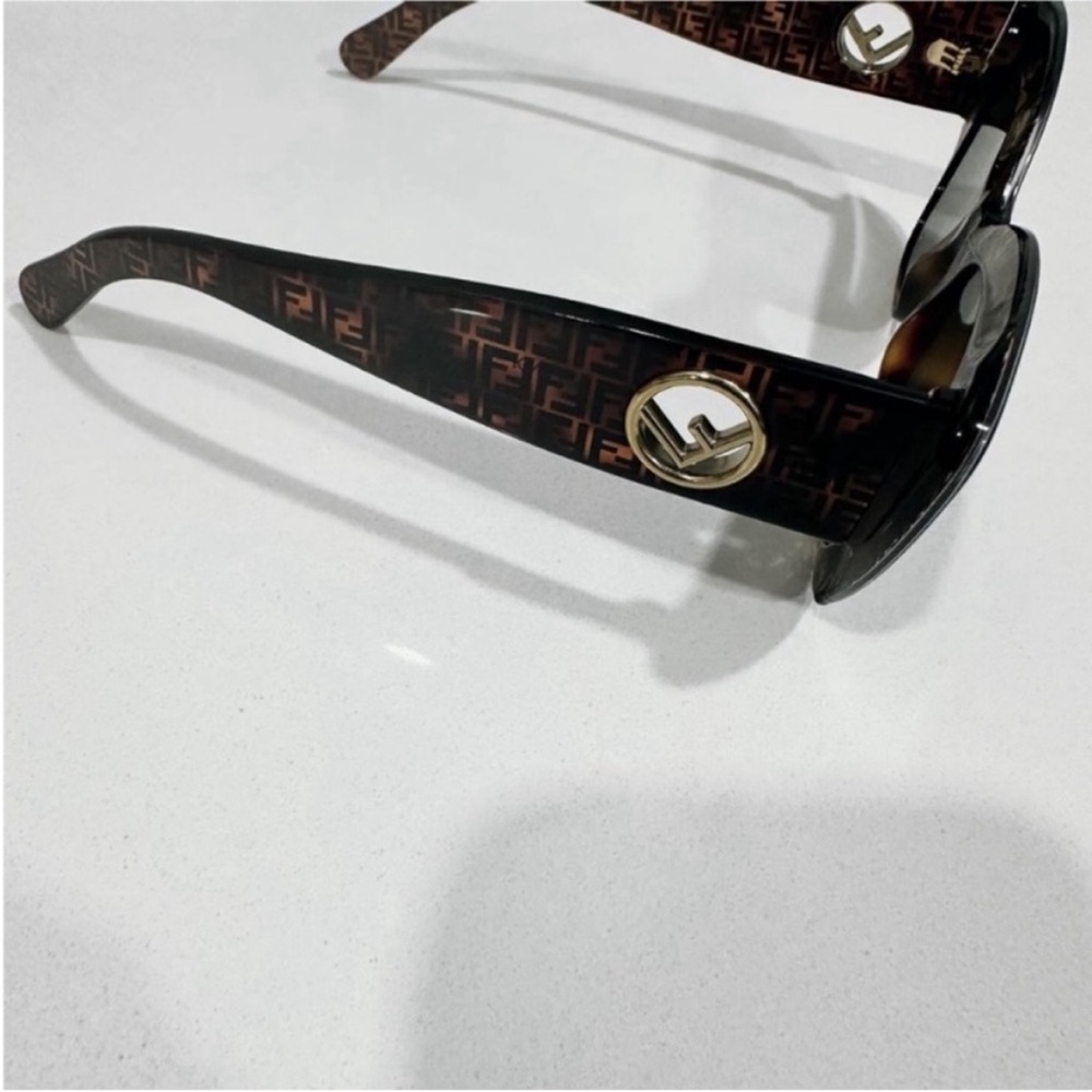 Fendi Women's Cat-Eye Sunglasses - Black and Brown - Picture 9 of 13